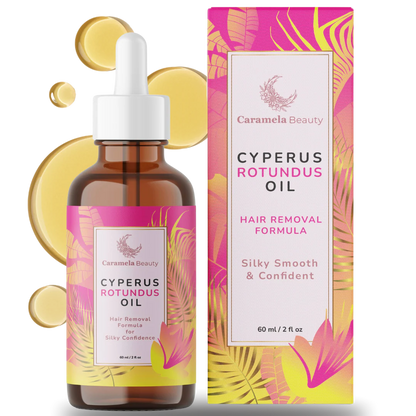 Caramela Beauty Cyperus Rotundus Oil for Natural Hair Reduction - 60ml/2oz